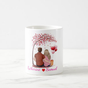 Fügen Sie Ihren Namensinitialen hinzu, bearbeitbar Kaffeetasse