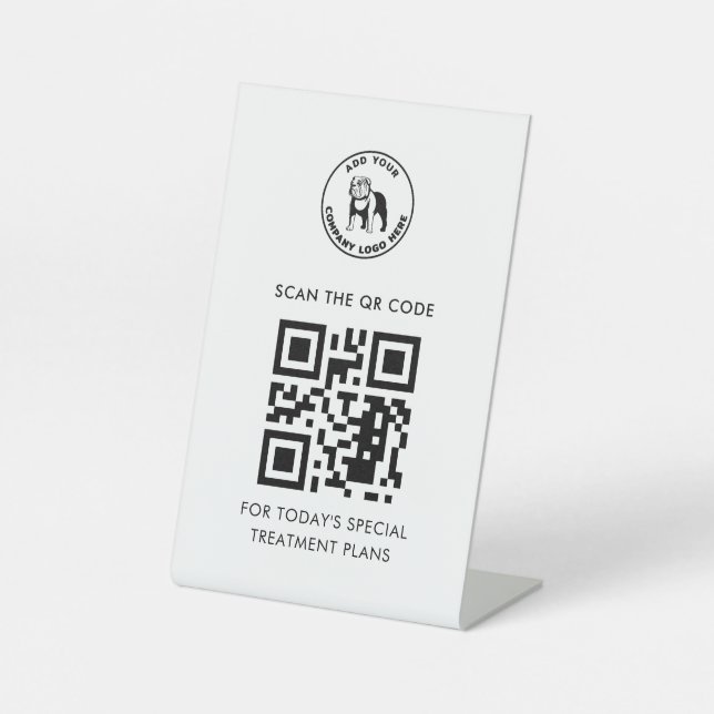Fügen Sie Ihren QR-Code und das Vet Tech Business  Sockelschild (Vorderseite)