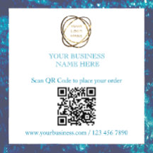 Fügen Sie Ihren QR-Code Werbung Business Aquamarin