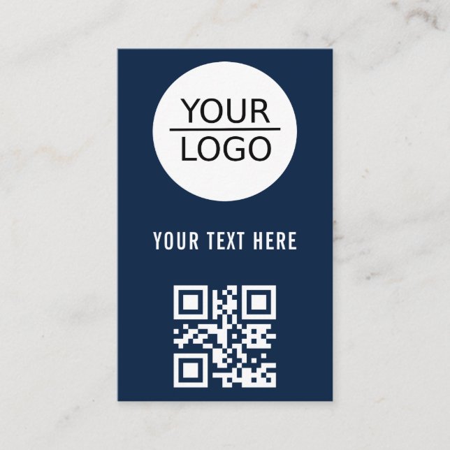 Fügen Sie Ihren QR-Logo-Code Benutzerdefinierte Te Visitenkarte (Vorderseite)