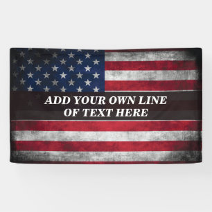 Fügen Sie Ihren Text auf der amerikanischen Flagge Banner