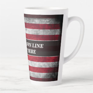Fügen Sie Ihren Text auf der amerikanischen Flagge Milchtasse