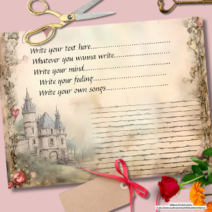 Fügen Sie Ihren Text Beautiful Classic Burg Scrapb Seidenpapier
