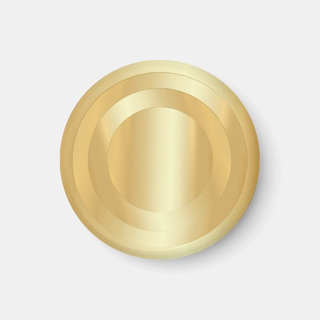 Fügen Sie Ihren Text benutzerdefinierten Gold Look Magnet (Vorne)