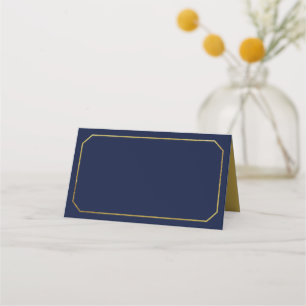 Fügen Sie Ihren Text Blau mit Imitaten Gold Classi Platzkarte
