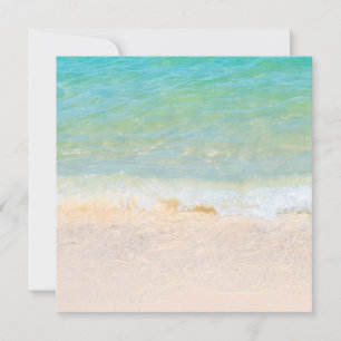 Fügen Sie Ihren Text Blue Sea Waves Seaside Sand h Mitteilungskarte