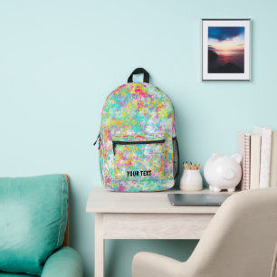 Fügen Sie Ihren Text Coole Aquarellbilder hinzu Bedruckter Rucksack