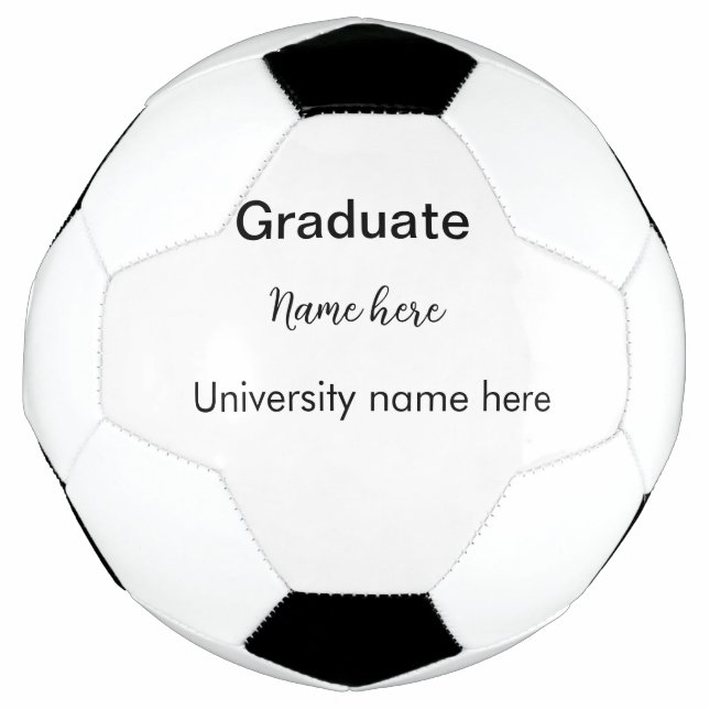 Fügen Sie Ihren Text einfachen Absolvent hinzufüge Fußball (Vorderseite)