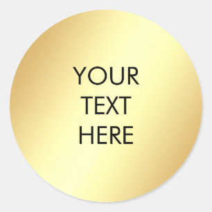Fügen Sie Ihren Text Glamouröse Faux-Gold-Vorlage  Runder Aufkleber
