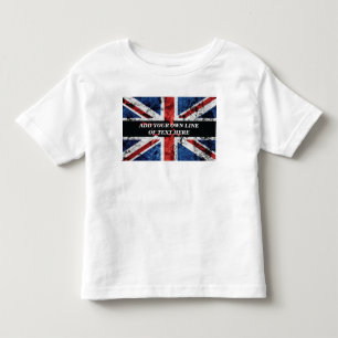 Fügen Sie Ihren Text in englischer Flagge Throw Pi Kleinkind T-shirt
