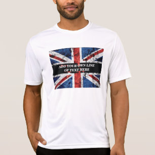 Fügen Sie Ihren Text in englischer Flagge Throw Pi T-Shirt