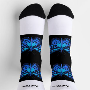 Fügen Sie Ihren Text lieblich Schmetterling gedruc Socken