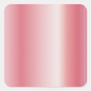 Fügen Sie Ihren Text Monogramm Name Logo Roségold Quadratischer Aufkleber