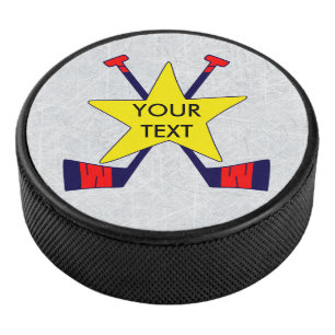 Fügen Sie Ihren Text oder Zahleneihockeypuffer hin Eishockey Puck