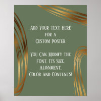 Fügen Sie Ihren Text Scribblbled Gold Ovals Olive