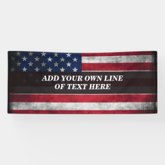 Fügen Sie Ihren Text unter amerikanischer Flagge h Banner