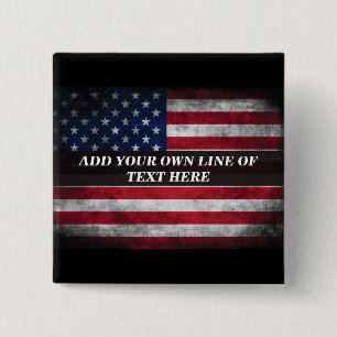 Fügen Sie Ihren Text unter amerikanischer Flagge h Button