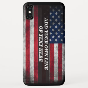 Fügen Sie Ihren Text unter amerikanischer Flagge h Case-Mate iPhone Hülle