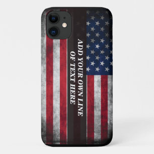 Fügen Sie Ihren Text unter amerikanischer Flagge h Case-Mate iPhone Hülle