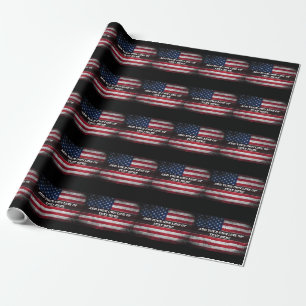 Fügen Sie Ihren Text unter amerikanischer Flagge h Geschenkpapier
