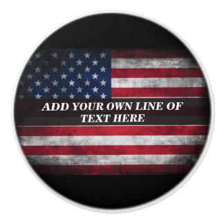 Fügen Sie Ihren Text unter amerikanischer Flagge h Keramikknauf