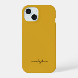 Fügen Sie Ihren vollen Namen Minimal Monogram Must iPhone 15 Hülle