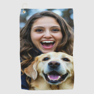 Fügen Sie Labrador Retriever Foto Personalisieren Golfhandtuch