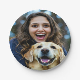 Fügen Sie Labrador Retriever-Foto Personalisieren  Pappteller