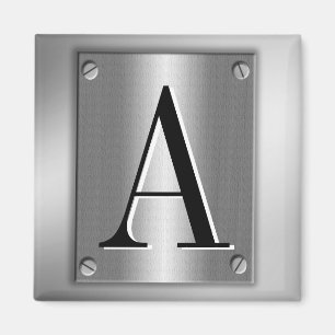 Fügen Sie Monogramm auf Metallblick mit Magnet