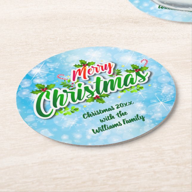 Fügen Sie Name Matching Mercury Blue Round Paper h Runder Pappuntersetzer (Angewinkelt)