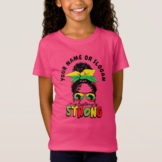 Fügen Sie Namen oder Text hinzu, Mein Verlauf ist  T-Shirt (Vorderseite)