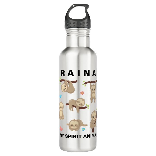 Fügen Sie Namen personalisiertem Sloth - mein Trinkflasche (Vorderseite)