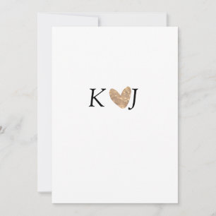 Fügen Sie Pärchenbrief Hochzeit goldenes Herz Glit Einladung