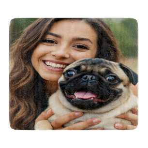 Fügen Sie Pug-Foto Personalize Customize hinzu Schneidebrett