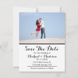 Fügen Sie Save the Date Ihre Foto-Flachkarte hinzu