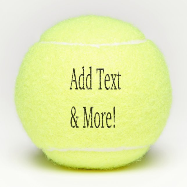 Fügen Sie Text & Mehr hinzu! Individualisieren Sie Tennisbälle (Vorderseite)