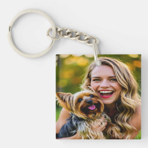 Fügen Sie Yorkshire Terrier Foto Personalisieren Schlüsselanhänger