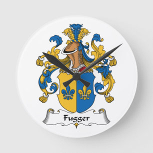 Fugger Familienwappen Runde Wanduhr