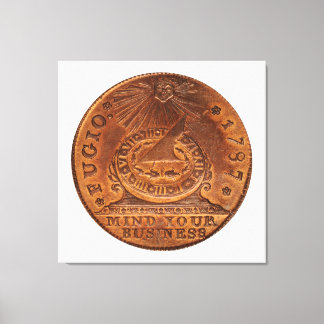 Fugio Cent kümmert sich um Ihr Geschäft Copper Pen Leinwanddruck