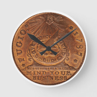 Fugio Cent-Verstand Ihr Geschäfts-Kupfer-Penny Runde Wanduhr