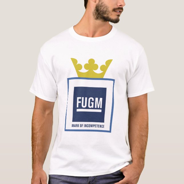FUGM DURCH NBH-T-Shirt (mit Saab-Krone) T-Shirt (Vorderseite)