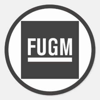 FUGM durch SAB-Rundkleber (keine Copyline) Runder Aufkleber