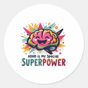 Fügt meinen Superpower Awareness Month Support Rai Runder Aufkleber