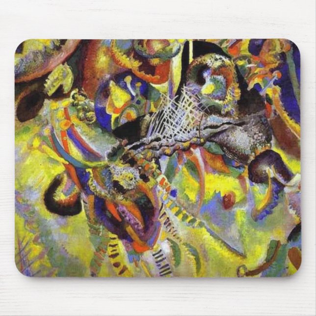 Fugue Abstrakte Malerei von Kandinsky Mousepad (Vorne)