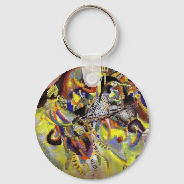 Fugue Abstrakte Malerei von Kandinsky Schlüsselanhänger (Vorderseite)