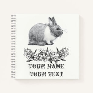 Fühl das Kaninchen. Stift zeichnend einfarbig Notizbuch