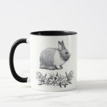Fühl das Kaninchen. Stift zeichnend einfarbig