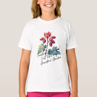 Fühl dich dankbar wie Oma's Garten Florale Kunst D T-Shirt