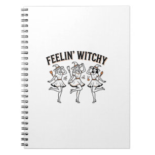 Fühl dich verhext Retro Halloween Hexen Notizblock