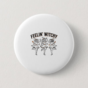 Fühl mich verhext Retro Halloween Hexen Button